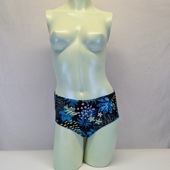 Daci Rash Guard Long-Sleeve 2 Piece Swim Set Black with Tropical Design - Picture 2 of 13